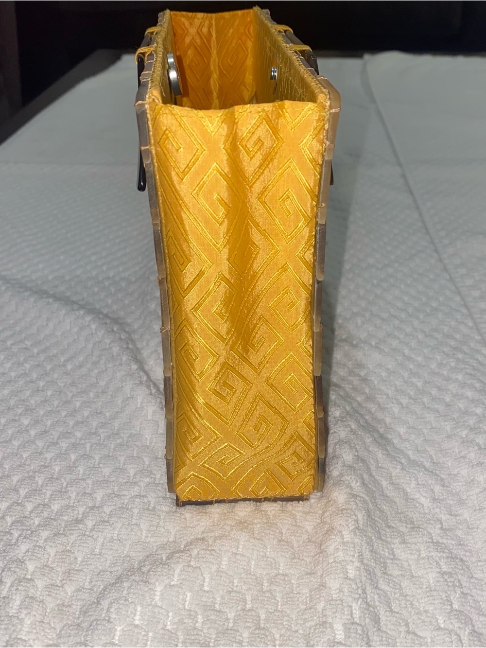 Vintage-Inspired Honey Tortoiseshell Mini Bag with Top Handle - Picture 4 of 9